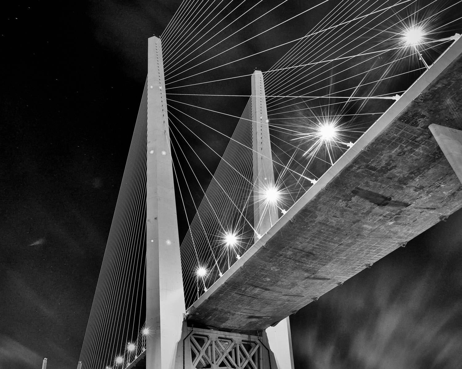 владивосток, бухта, огни, золотой рог, золотой мост, ночь, ванты,, Байдуков Александр