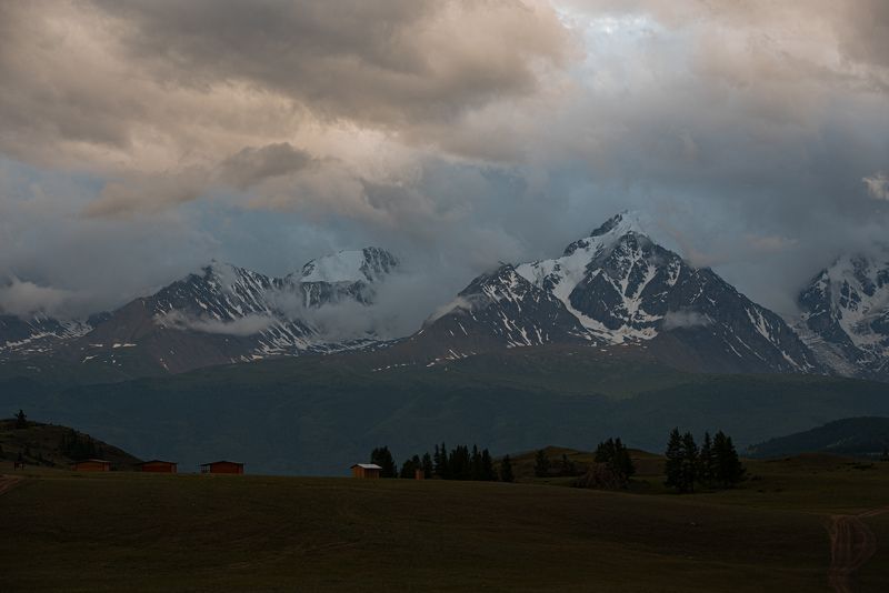 nature, landscape, mountains, clouds, облака, горы, пейзаж, природа  фото превью