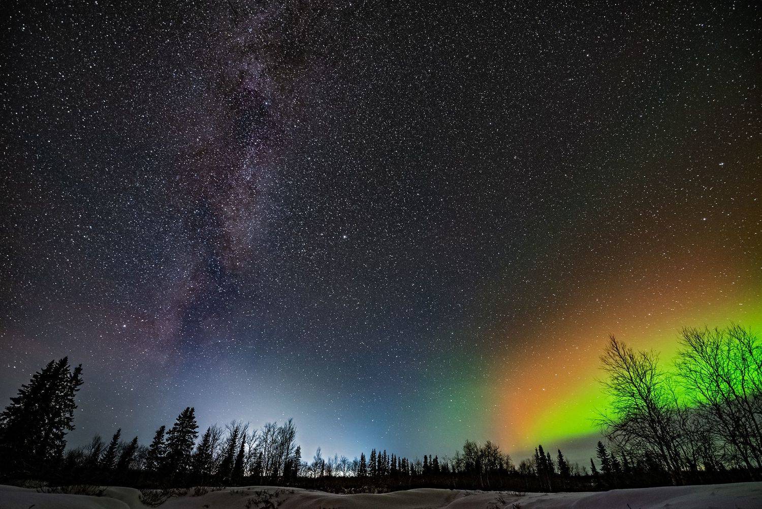 северное сияние, полярное сияние, заполярье, aurora borealis, polar lights, milky way, Виктор Куликов