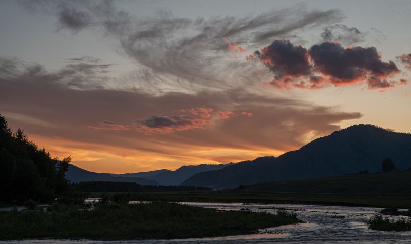 nature, landscape, mountains, clouds, облака, горы, пейзаж, природа  фото превью