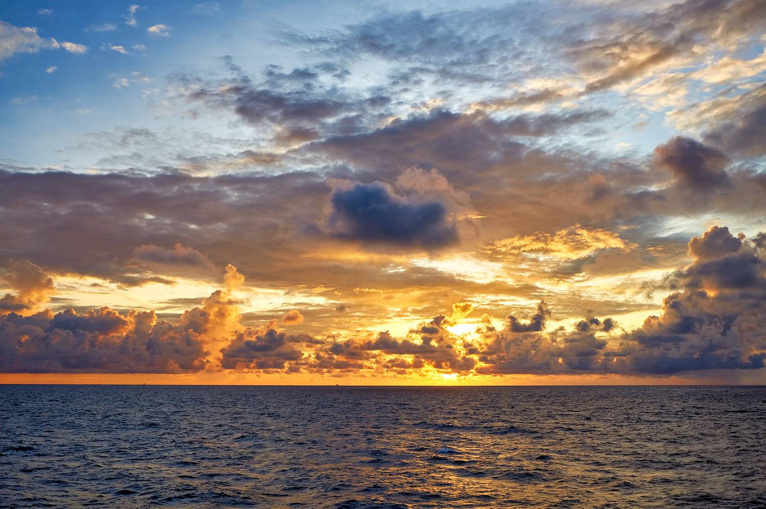 рассвет, индийский океан, экватор, тучи, осень, Евгений Паршуков