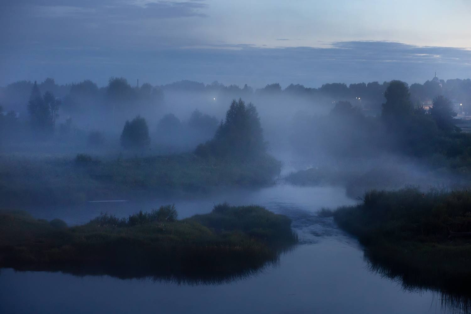 туман, сямжа, ночь, Наталия Колтакова