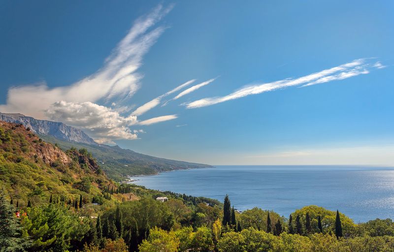 лето, крым, облака, море, юбк Крымский \