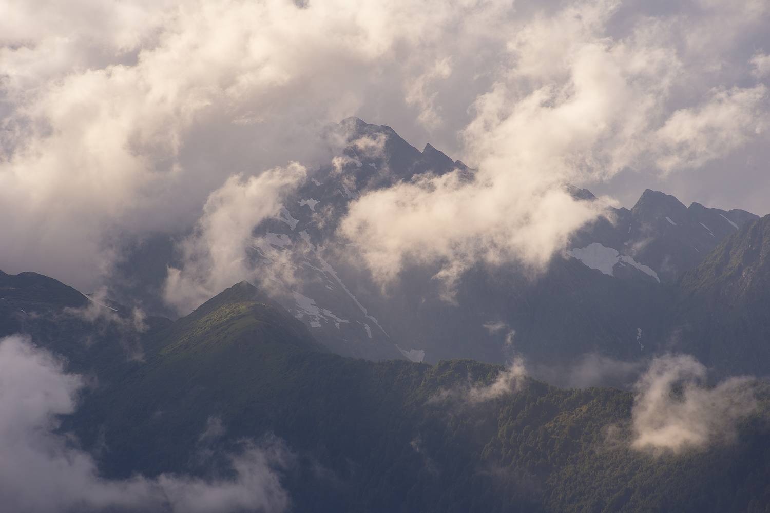 кавказский хребет, кавказ, горы, закат, Чавыкина Анастасия