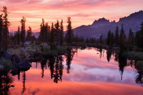 закат на оз. Лазурное