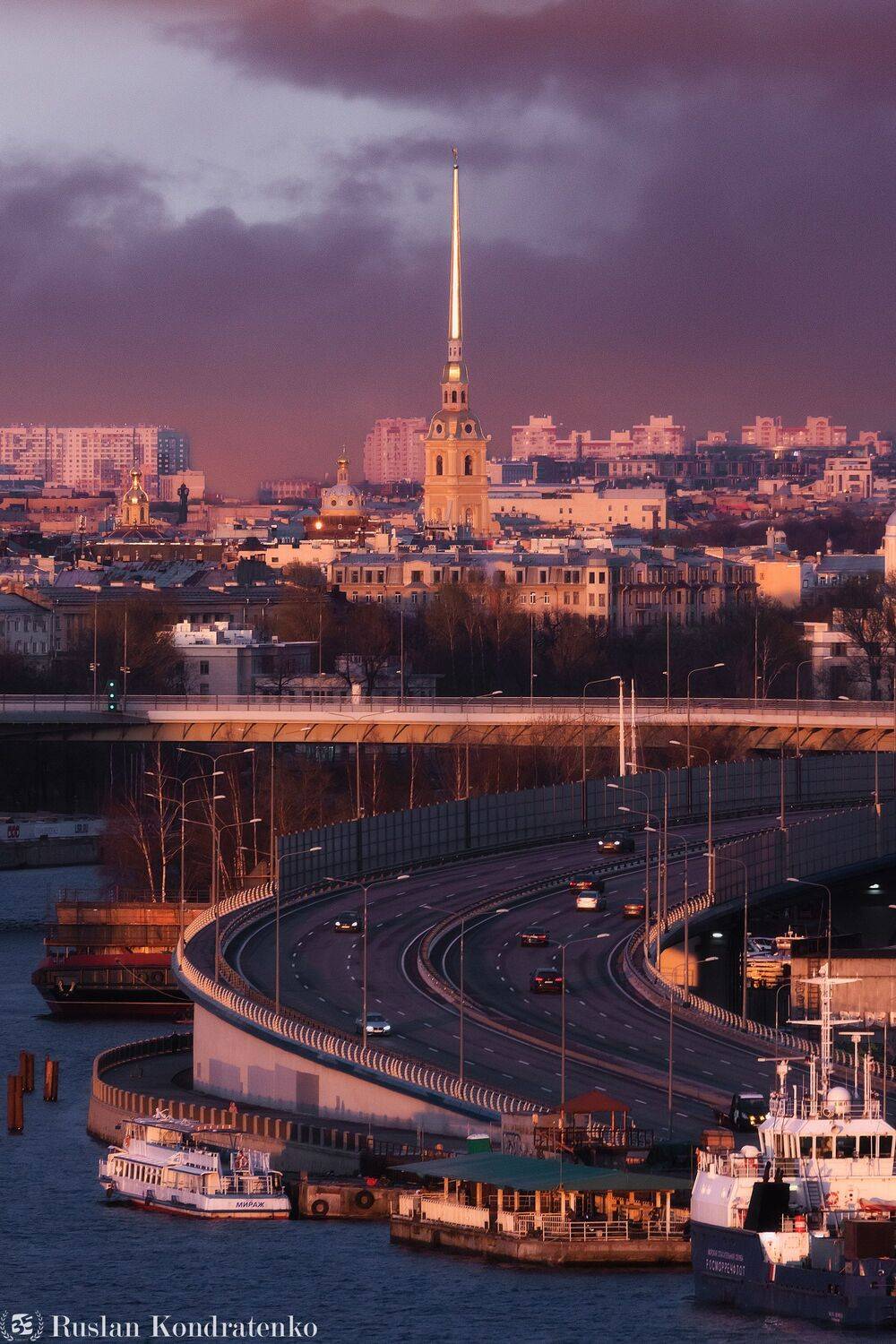 санкт-петербург, петропавловский собор, петропавловская крепость, закат, прострел, Кондратенко Руслан