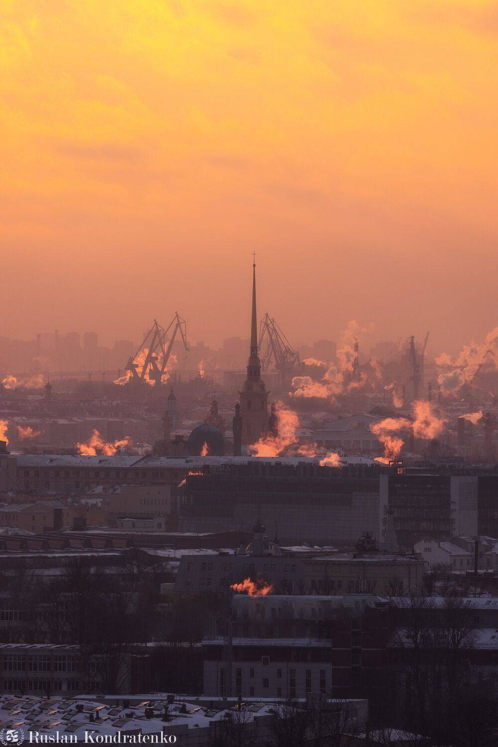 санкт-петербург, закат, петропавловский собор, прострел, Кондратенко Руслан