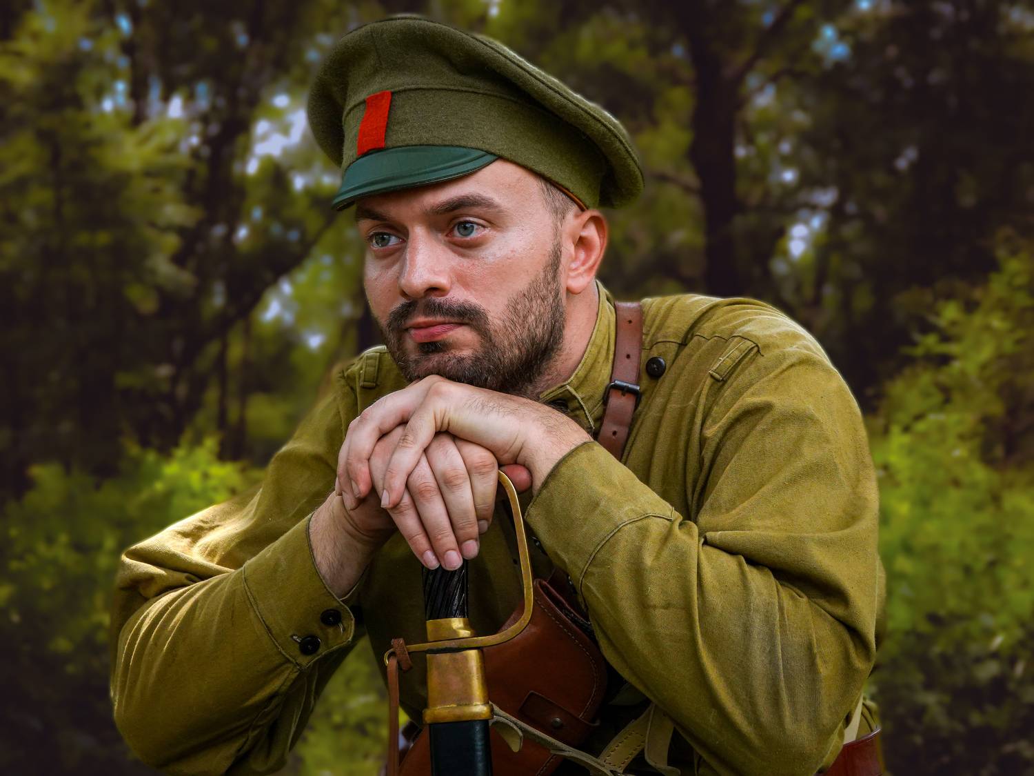 портрет, мужской портрет, реконструкция, красноармеец, Игорь Жабский