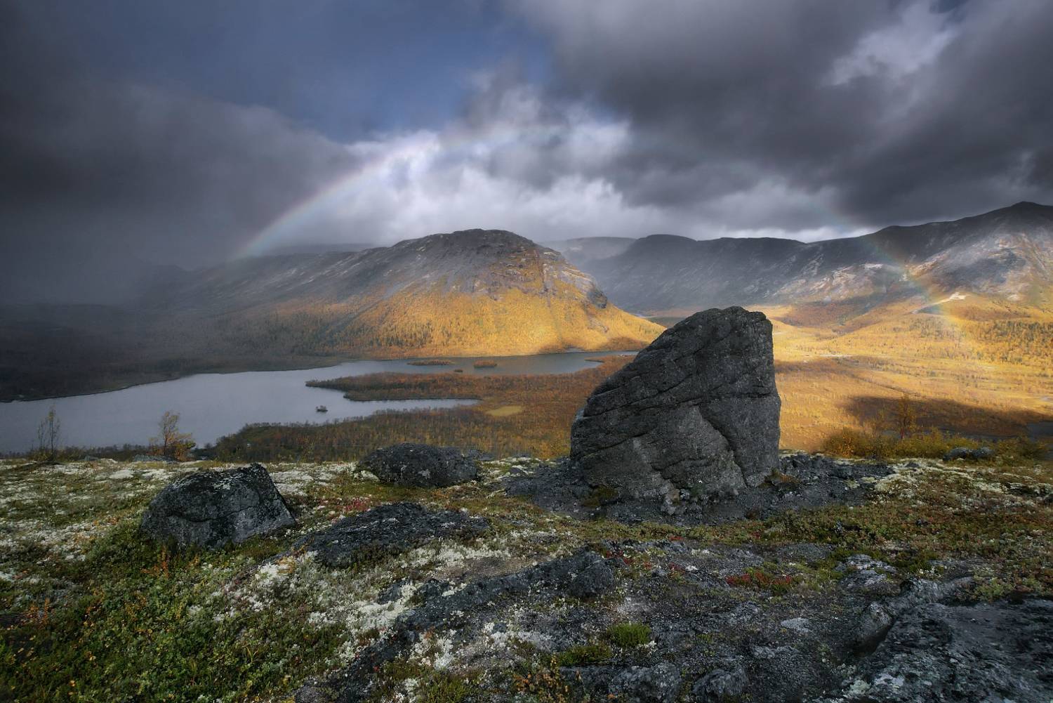 кольский, мурманская, хибины, вудъявр, радуга, осень, озеро, Евгений Ляпунов
