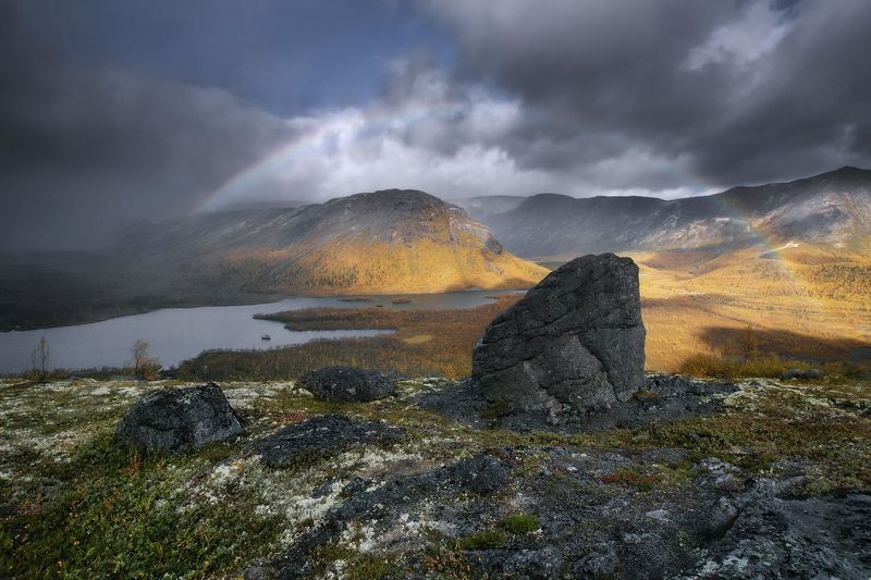 кольский, мурманская, хибины, вудъявр, радуга, осень, озеро Радуга над Малым Вудъявром (часть 2) фото превью