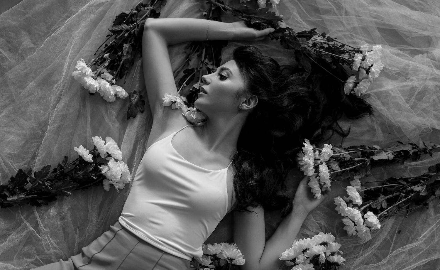 девушка, модель, портрет, фотосессия, студия, гламур, girl, model, modeling, young, portrait, творческий портрет, женский портрет, woman, young woman, glamour, постановка, постановочная фотография, fashion, чб, чёрно-белое фото, bw, black&white, Владимир Васильев