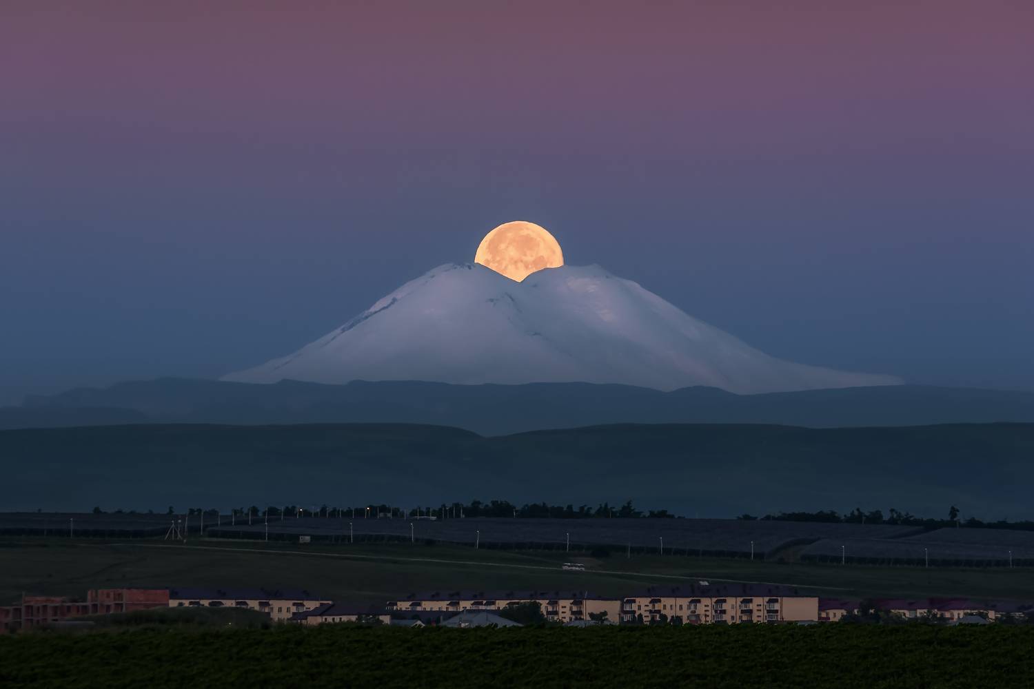 кавказ, эльбрус, луна, полнолуние, луна, moon, fullmoon, кабардино-балкария, пояс венеры, Zakharov Armen
