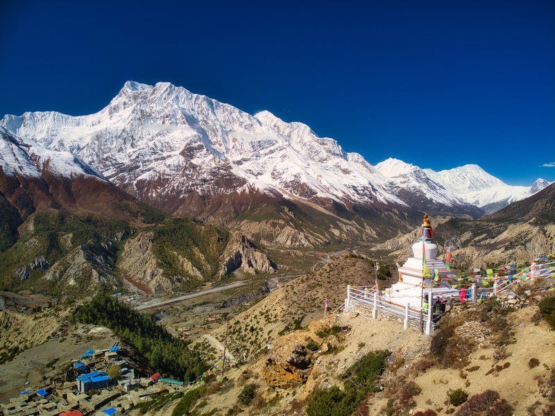 India, Himalayas, Nature, Forest, Adventure, Mountain, Snow, Ice, Journey, Landscape, Clouds, Sky, Travel, Stone, Cold, Pilgrim, Outdoors, Hiking, Uncultivated, Peak, Tibet, altitude, clear, glacier, himalayan, powerful, wild, cliff, famous, high, landmar Annapurna snowcapped peak in the Himalaya mountains, Nepal фото превью