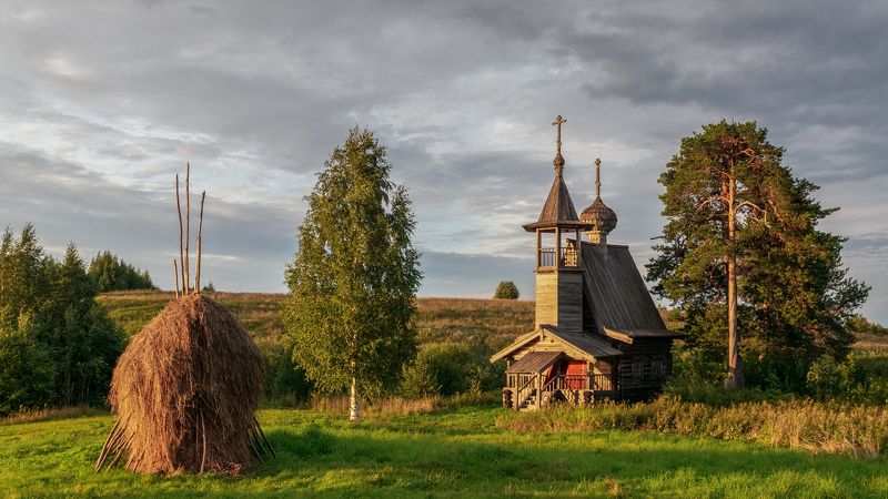 вечер глазово часовня север Летний вечер в Глазово. фото превью