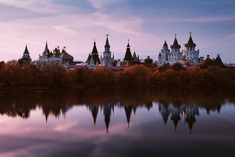 отражения, осень Измайловский кремль осенью фото превью