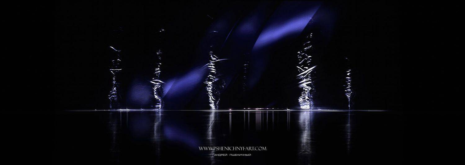 ночной город, фантастика, будущее, концепт, силуэты, отражение, вертикаль, ночь, архитектура, свет, структура, Пшеничный Андрей