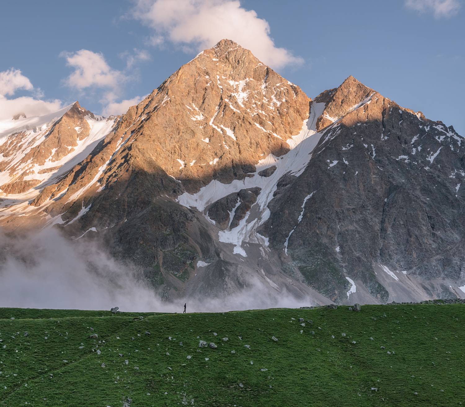 центральный кавказ, кабардино-балкария, безенги, дыхтау, вечер, июль, Мысливцев Николай