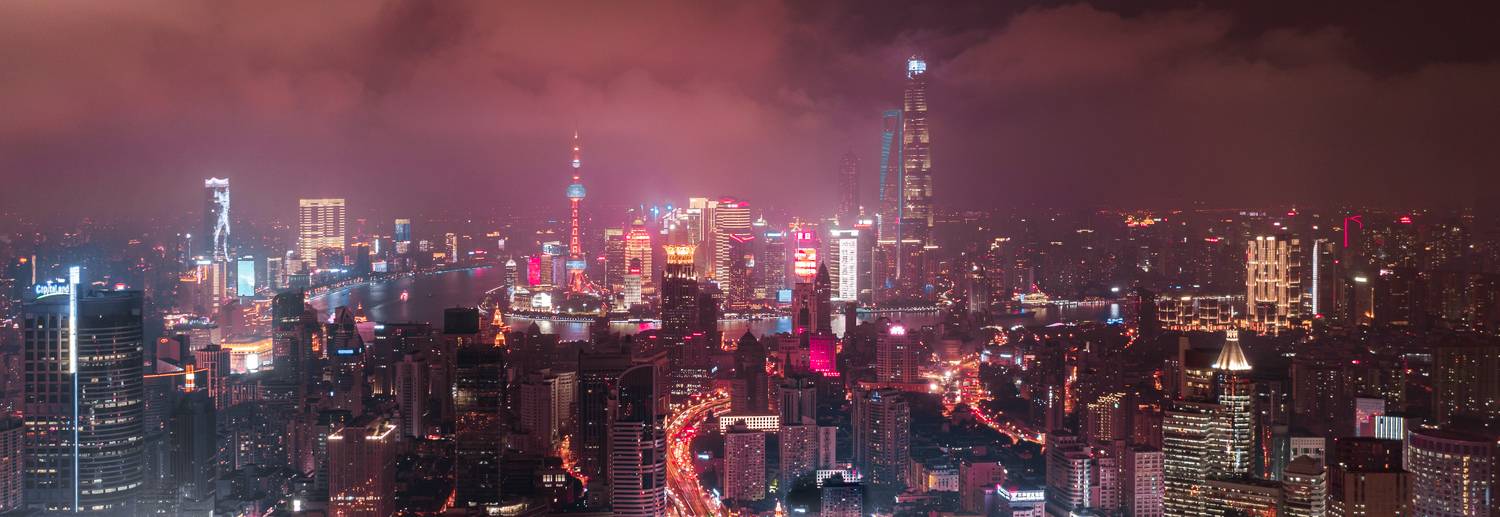 tall buildings, cityscape photography, glowing city lights, urban metropolis, pink-red clouds, vibrant city skyline, shanghai skyscrapers, iconic landmarks, urban night scene, milky cityscape, magenta city lights, river cutting metropolis, shanghai citysc, Druz Denys