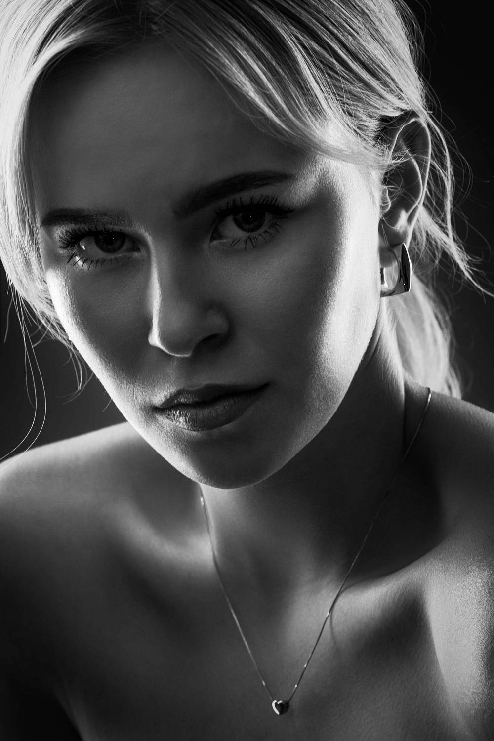 модель, девушка, портрет, чб, Дёгтев Евгений