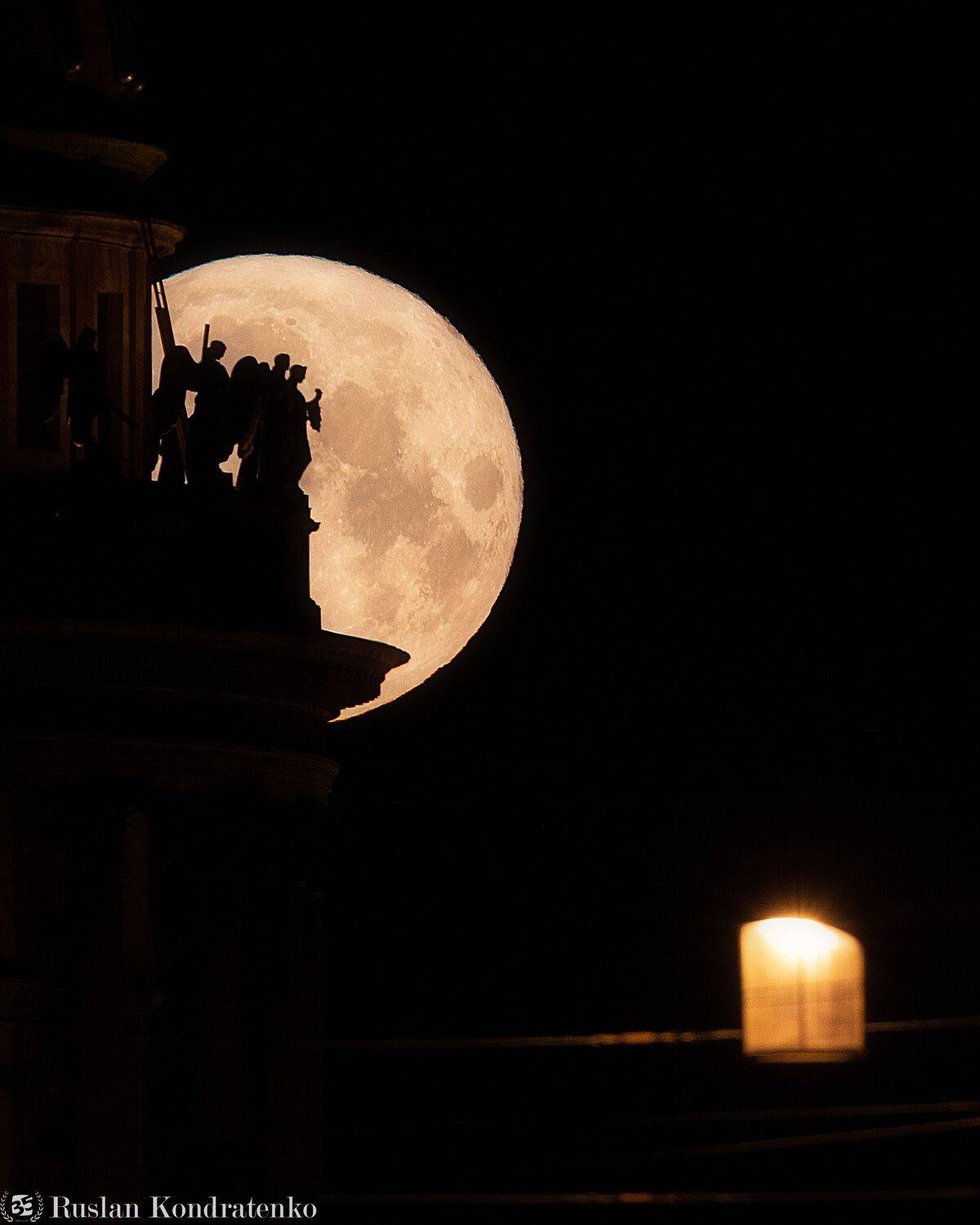 санкт-петербург, луна, полнолуние, восход луны, прострел, заход луны, Кондратенко Руслан