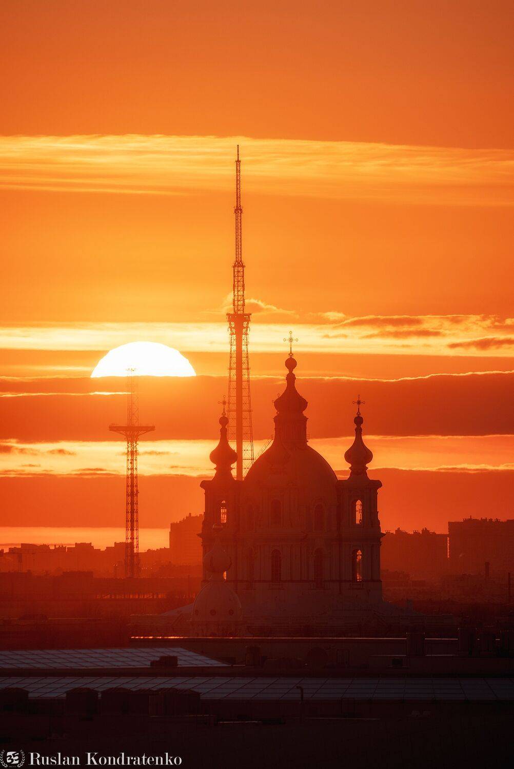 санкт-петербург, рассвет, прострел, закат, смольный собор, телебашня, телевышка, Кондратенко Руслан
