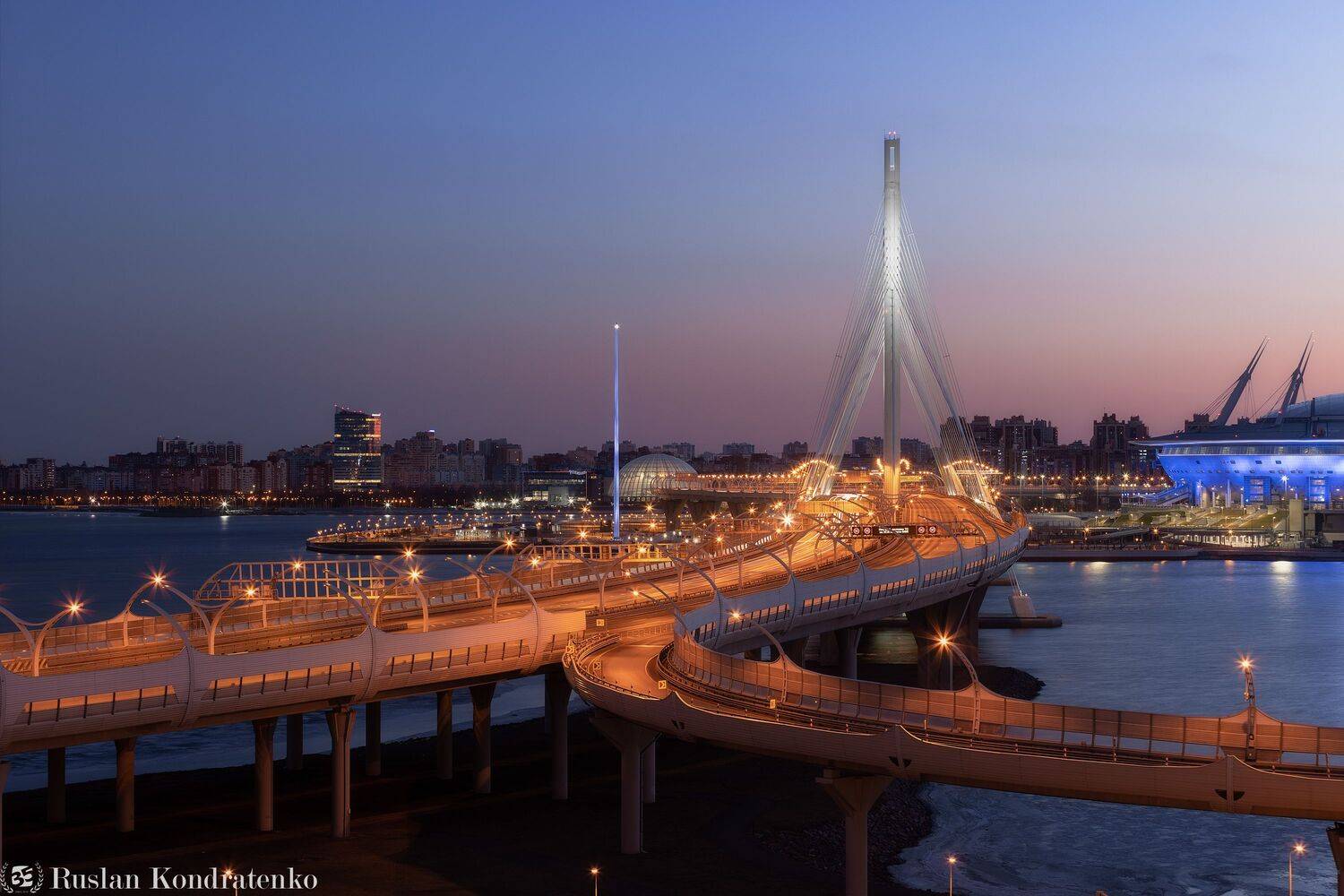 санкт-петербург, рассвет, прострел, зсд, вантовый мост, Кондратенко Руслан