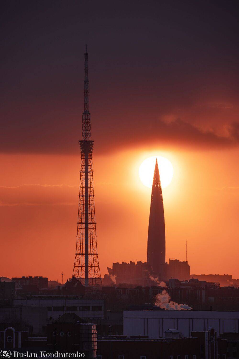 санкт-петербург, закат, лахта-центр, лахта, небоскреб, прострел, телевышка, телебашня, Кондратенко Руслан