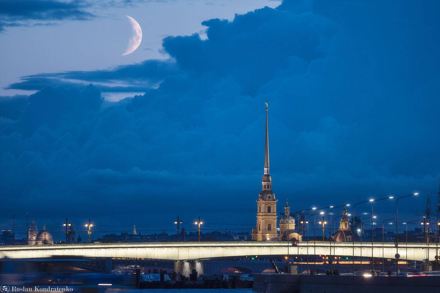 санкт-петербург, полнолуние, восход луны, прострел, заход луны, петропавловский собор, Кондратенко Руслан