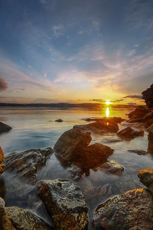 Закат на Аргазинском водохранилище фото превью