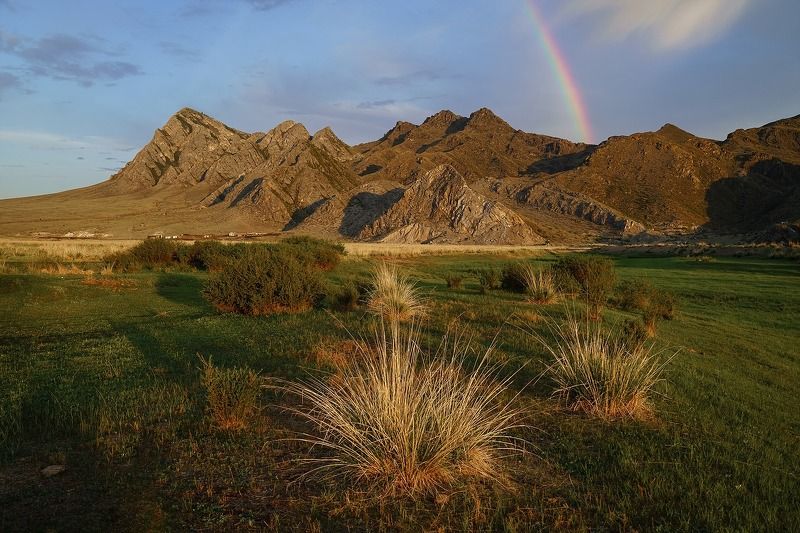 тува, тыва, хайыракан, сибирь, радуга, пейзаж, красиво, лето, горы У Хайыракана фото превью
