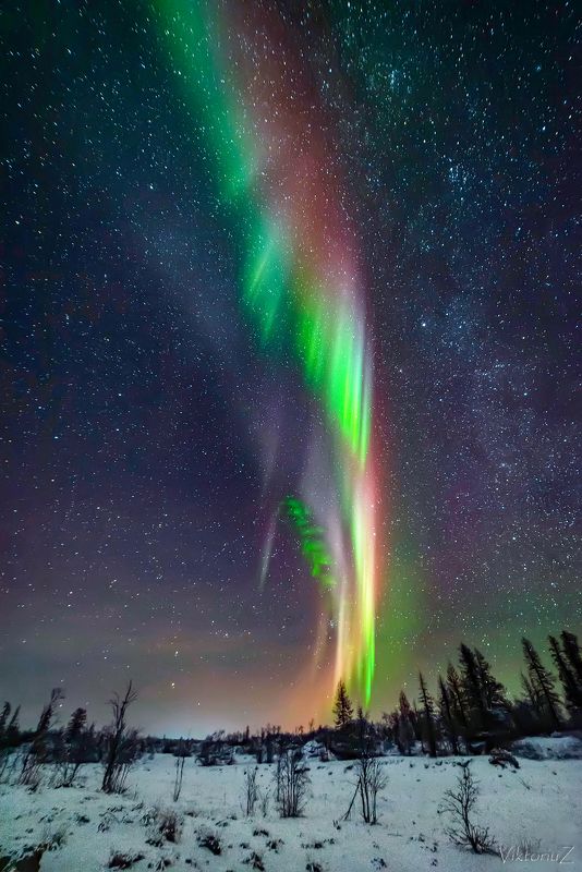 северное сияние, полярное сияние, заполярье, aurora borealis, polar lights Rainbow Borealis фото превью