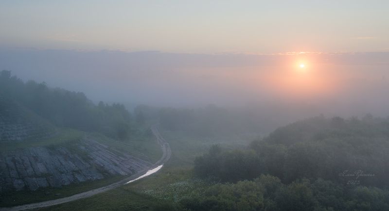 кологрив, туман, костромскаяобласть, пейзаж, утро, рассвет Кологрив , рассвет фото превью