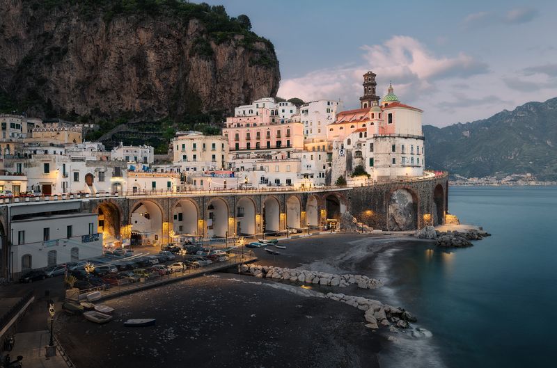 италия, амалфи, атрани, рассвет, закат, море, город, порт, бухта, пляж, неаполь, italy, italia, amalfi, atrani, dusk, dawn, port, bay, beach, naples, napoli Атрани / Atrani фото превью