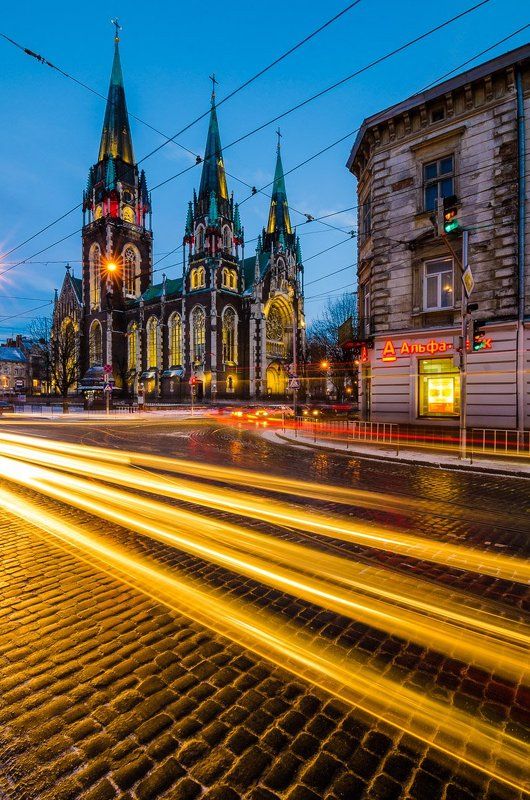 львов, храм, костел, церковь, готика, город, архитектура, architecture, church, gotic, lwow Храм святой Ольги и Елизаветы фото превью