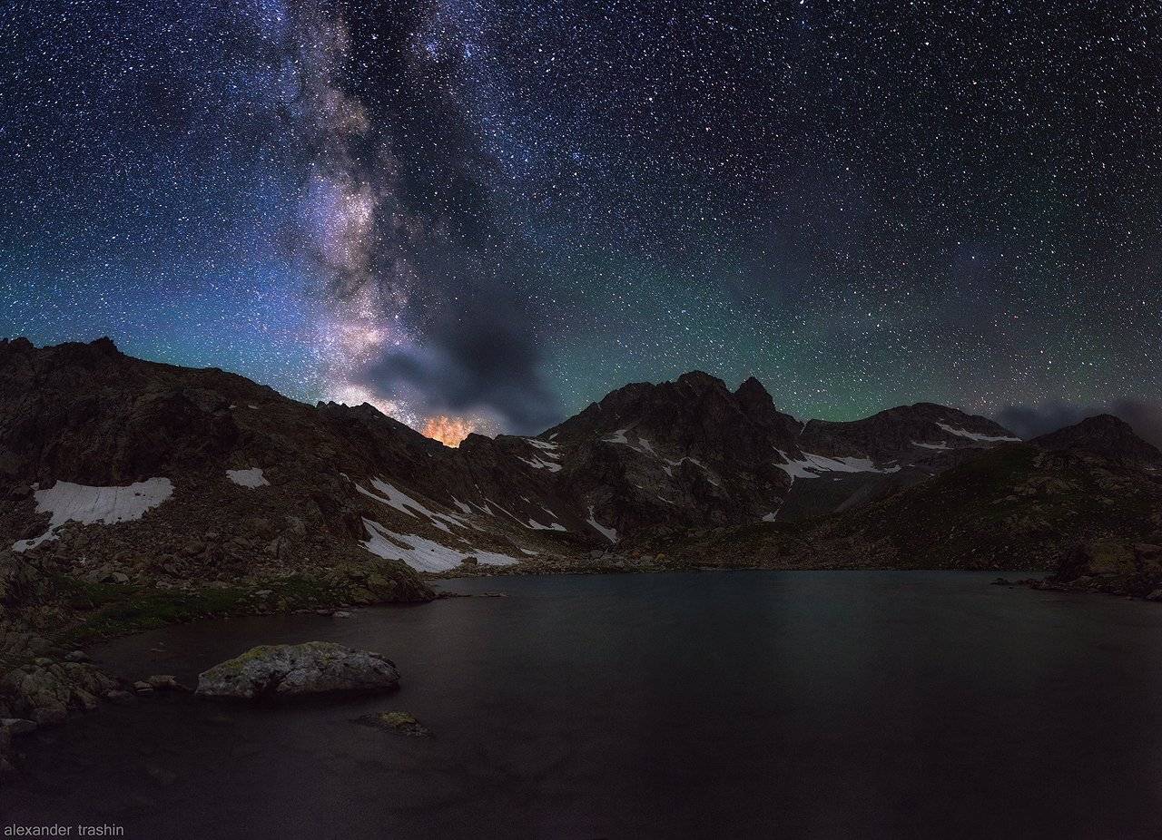 астрофотография, горный пейзаж, кавказ, млечный путь, ночной пейзаж, пейзаж, софийские озера, Александр Трашин