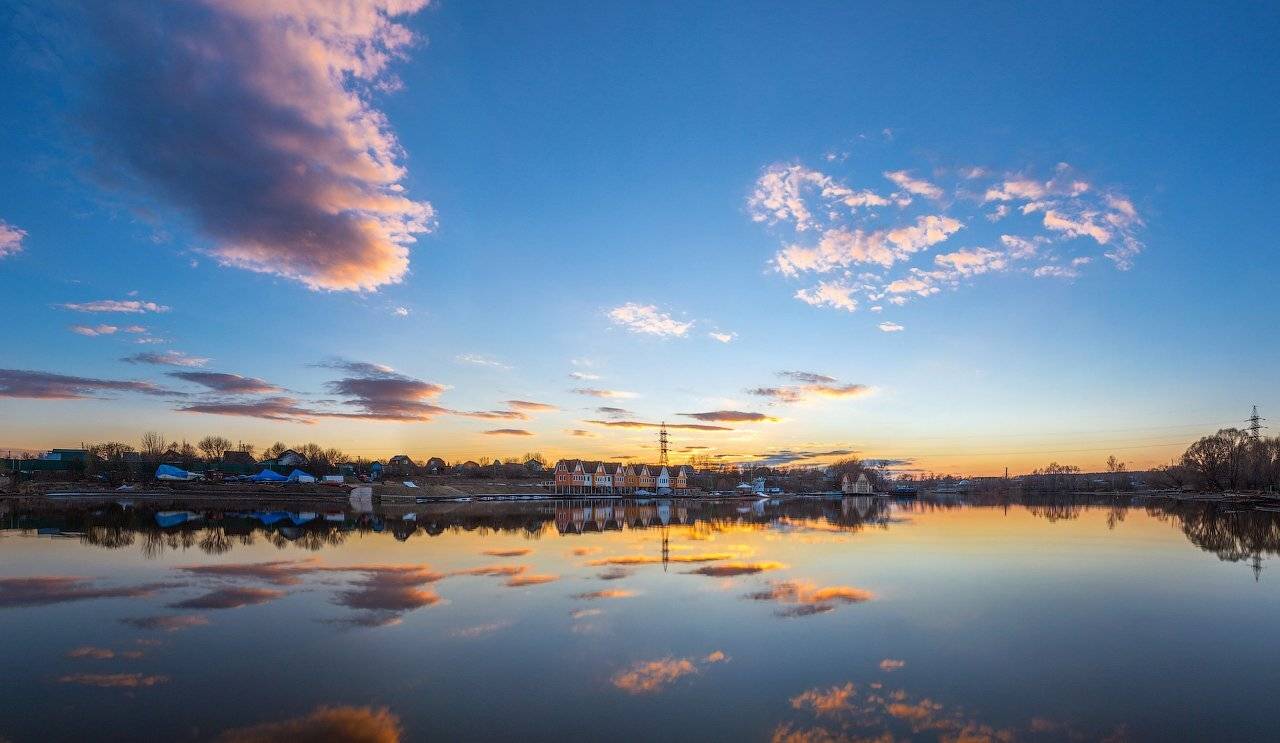 Долгопрудный, Закат, Павельцево, Подмосковье, Пруд, Река, Сергей Вьюнов