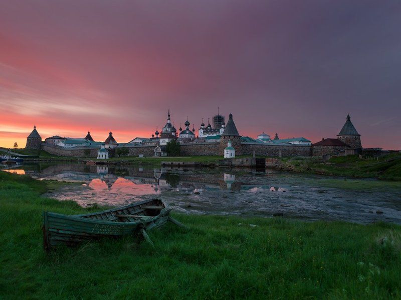 архитектура, бухта благополучия, монастырь, соловецкий монастырь, соловецкий остров, соловки, храм Непереписанный пейзаж фото превью