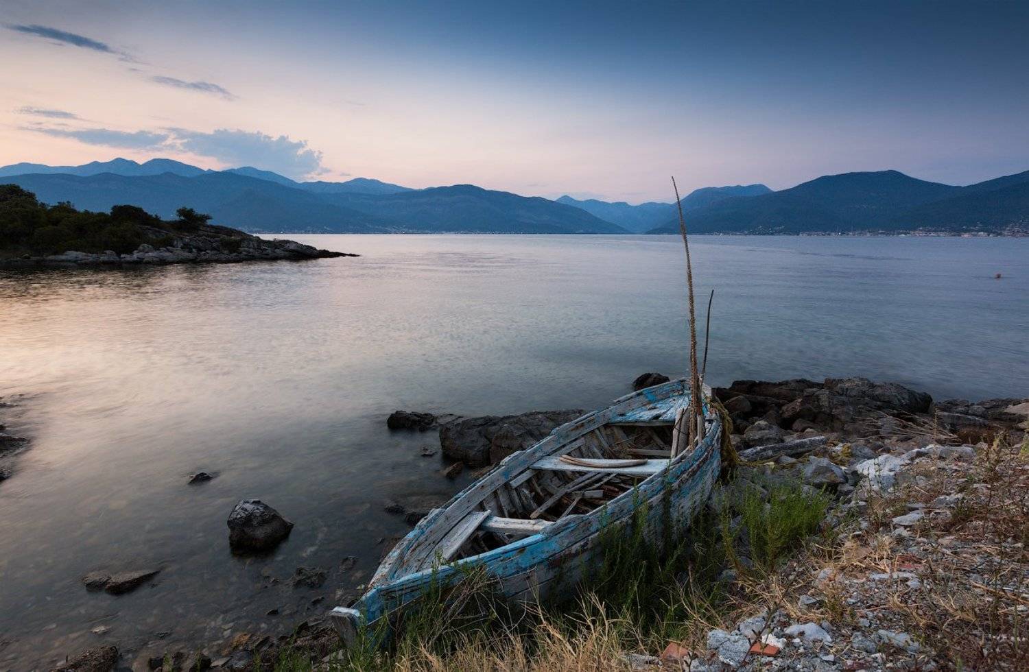 Бока-Которский залив, Закат, Море, Черногория, slanec (Игорь Иванов)