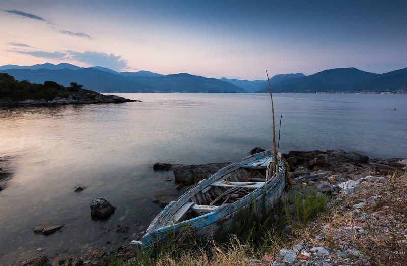 Бока-Которский залив, Закат, Море, Черногория Бока-Которский залив фото превью