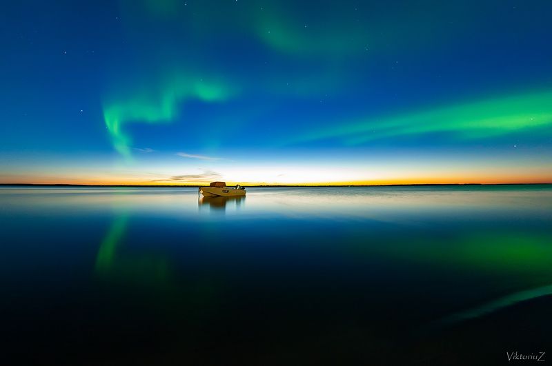 северное сияние, полярное сияние, заполярье, aurora borealis, polar lights  фото превью