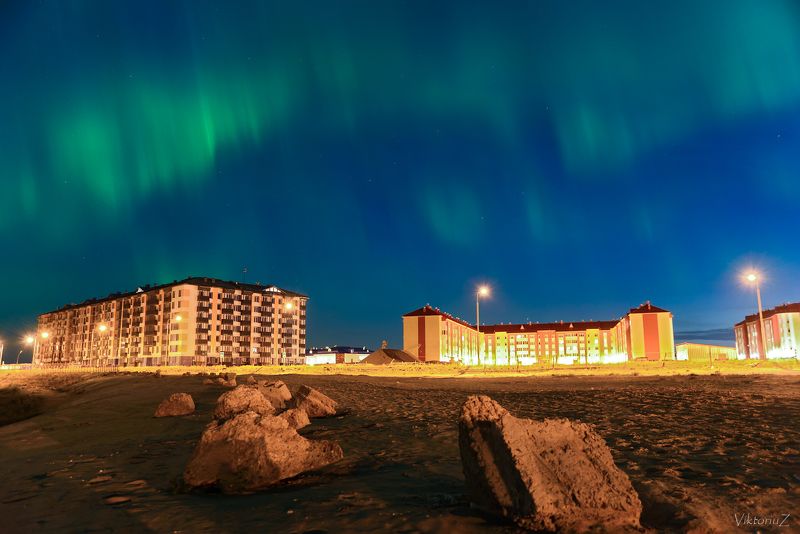 северное сияние, полярное сияние, заполярье, aurora borealis, polar lights  фото превью