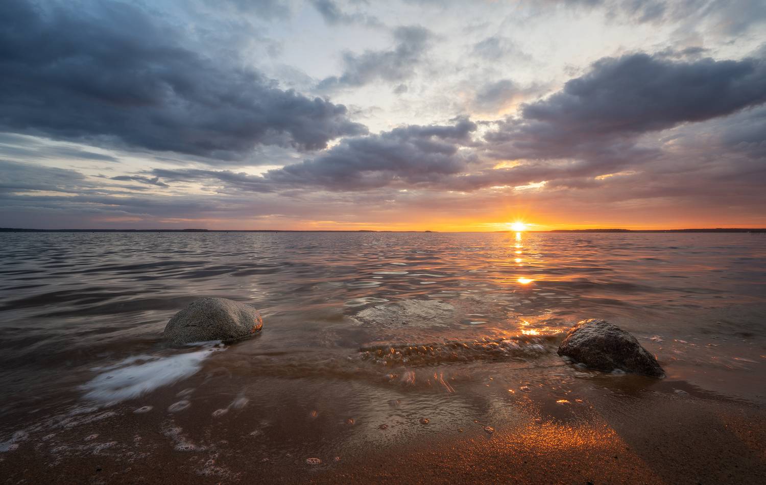 пейзаж вода солнце тишина небо красота вечер, Алексеев Артём