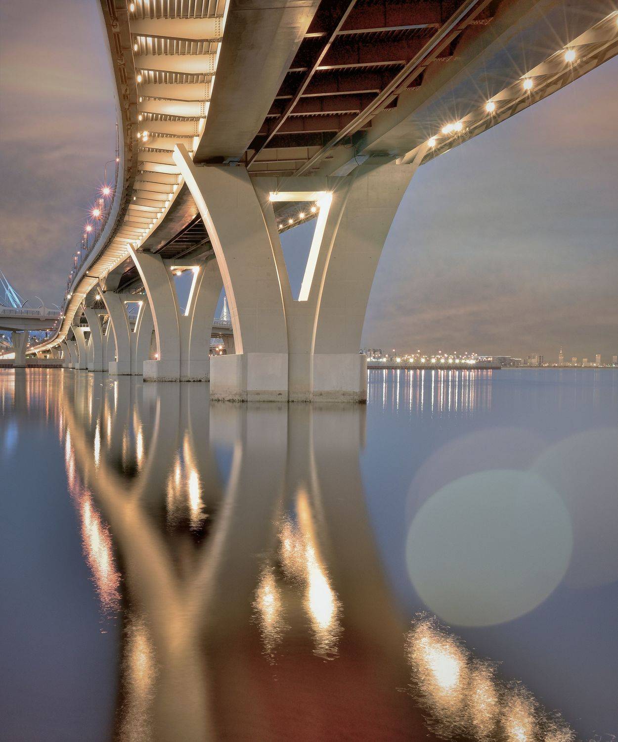 санкт-петербург, мост, белая ночь, отражение, нева, отражение,, Байдуков Александр