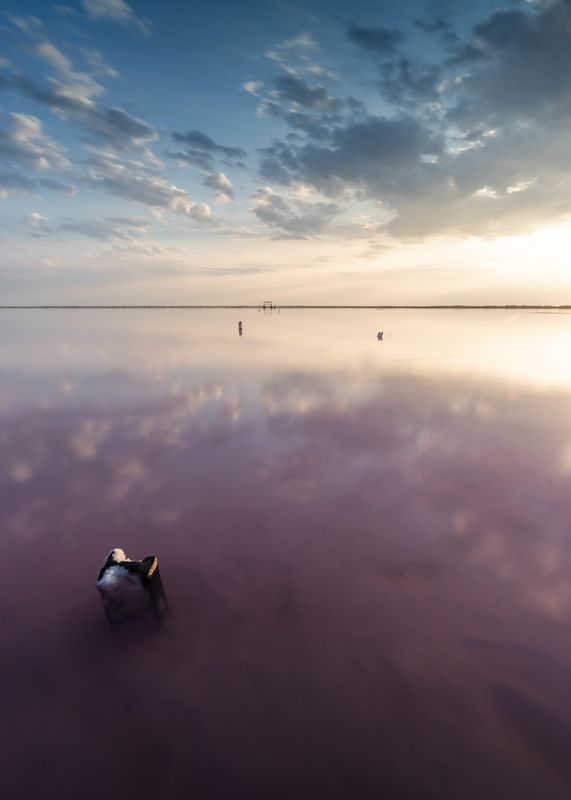 Минимализм розового озера…  Pink lake minimalism… фото превью