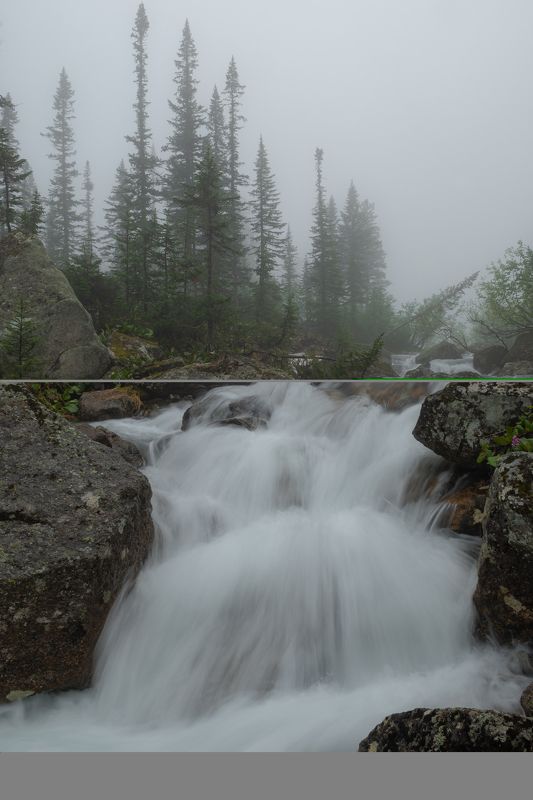 ергаки, туман, ручей, горы, пейзаж Ручей горных духов фото превью