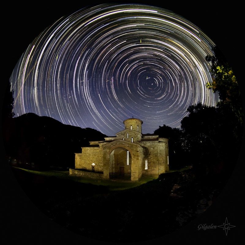 Коловорот, астрофото, треки, фишай Вращение сфер (серия). Вечный хоровод. фото превью