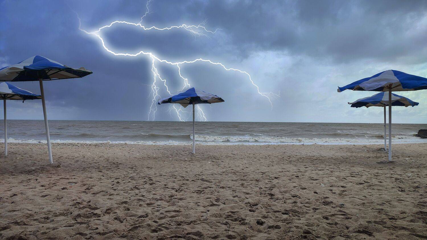 море, шторм,молния, Sergii Vidov