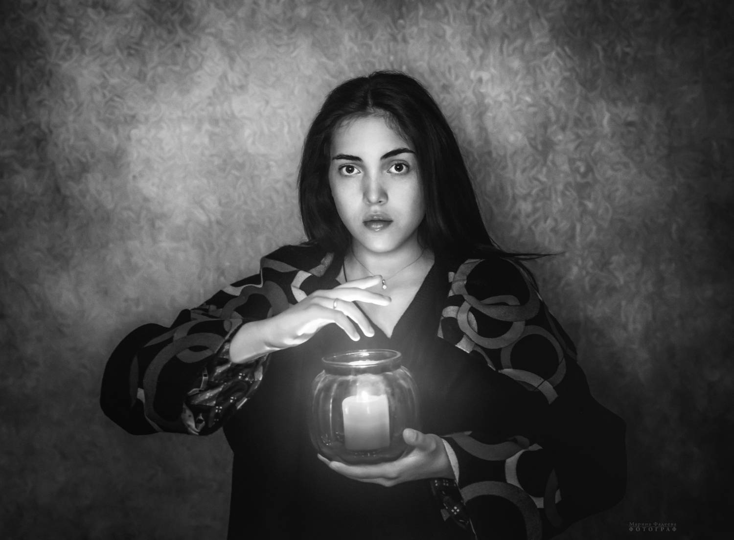портрет, девушка, свеча,  Мариночка