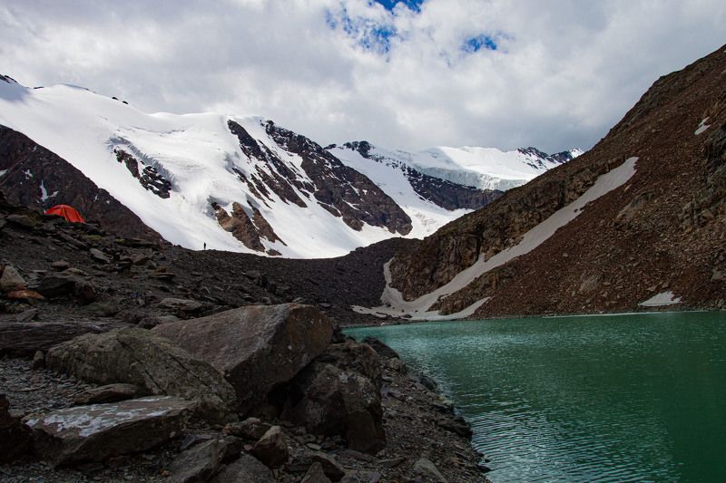 Алтай, горы, ледник, озеро Актру фото превью
