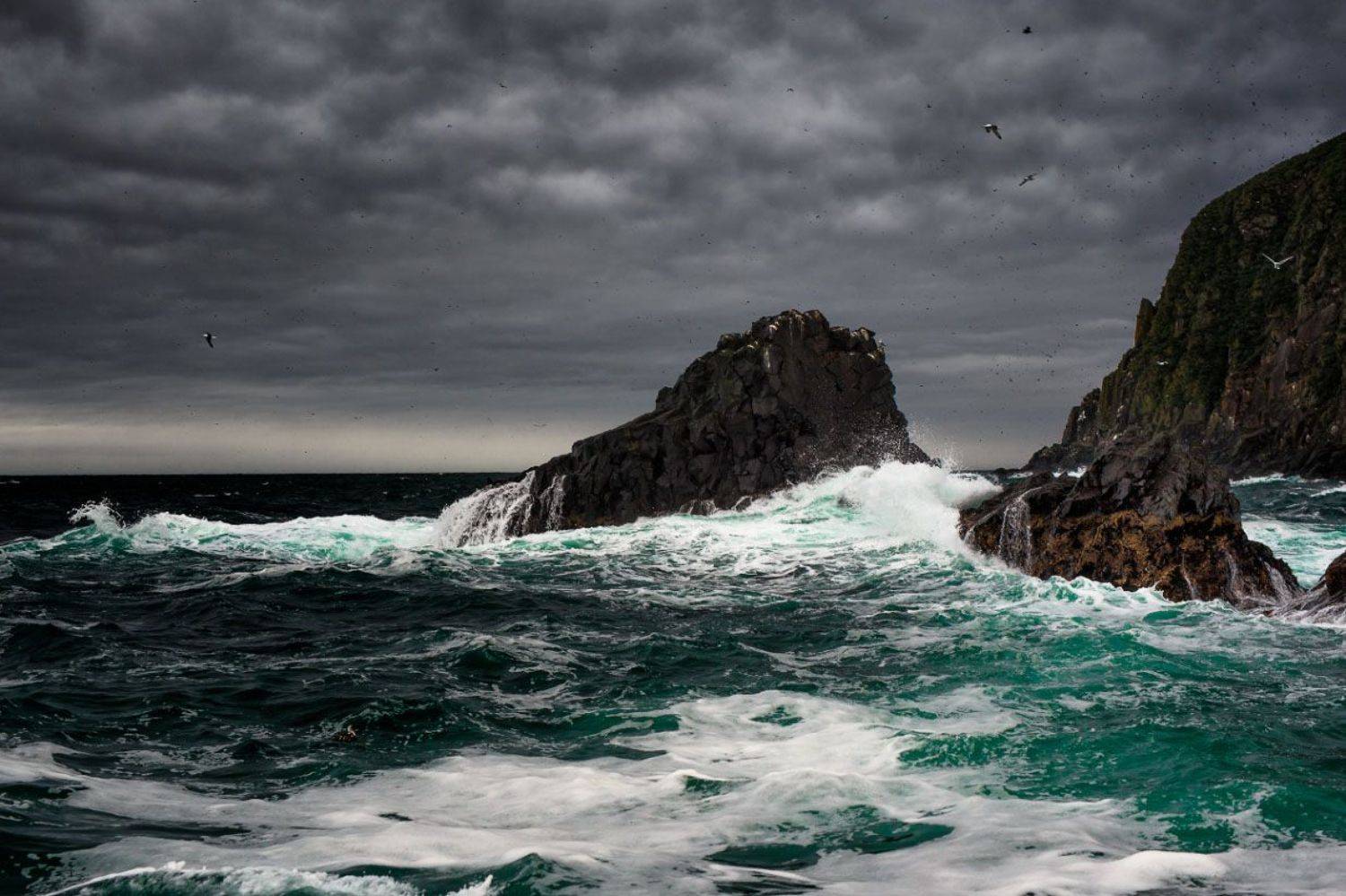 океан, вода, скалы, пена, волны, брызги, Сергей Андреев